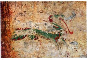 高松塚古墳の壁画の青竜